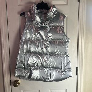 Athleta Women’s Vest Silver Metallic- Size XL